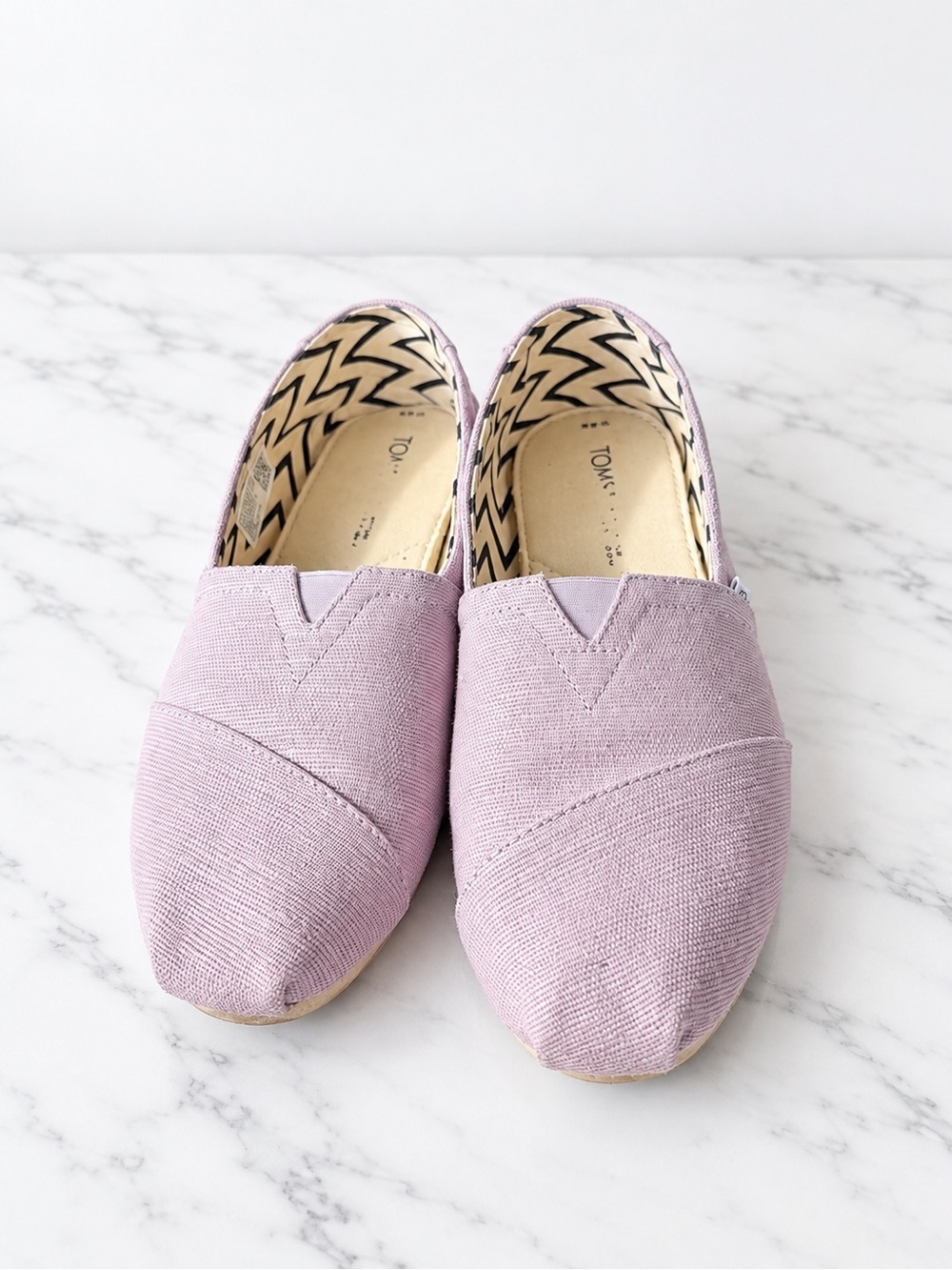 Toms Lavender Canvas Slip-On Flats